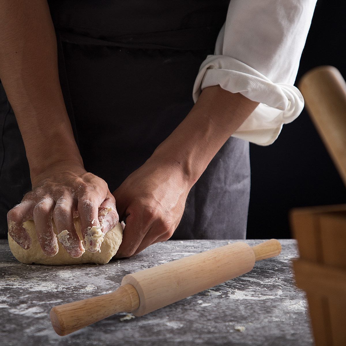 Kitchen Roller Baking - Rouleau à pâtisserie en bois de