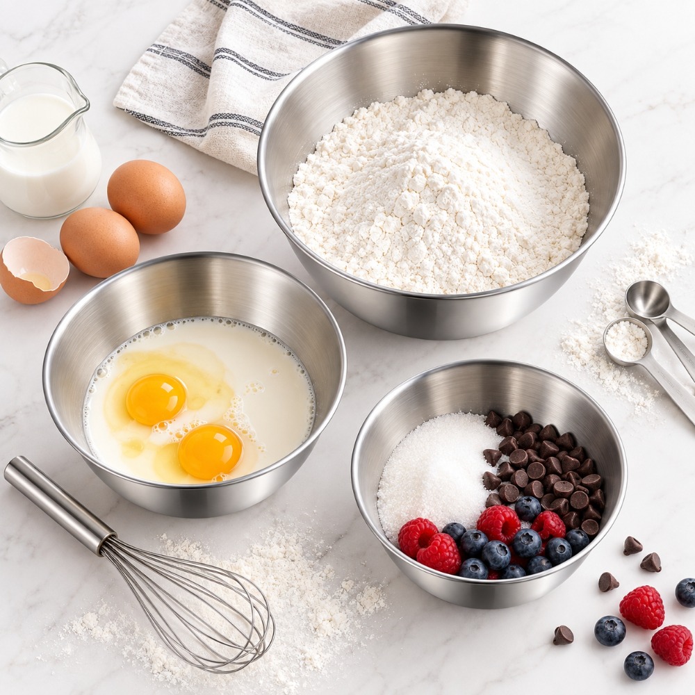 Baking Kitchen Set - Ensemble de 3 bols mélangeurs en